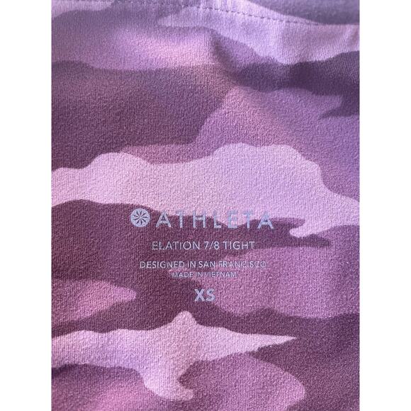 Athleta Elation Camo 7/8 Tight Mauve Pink Size XS - Picture 9 of 10